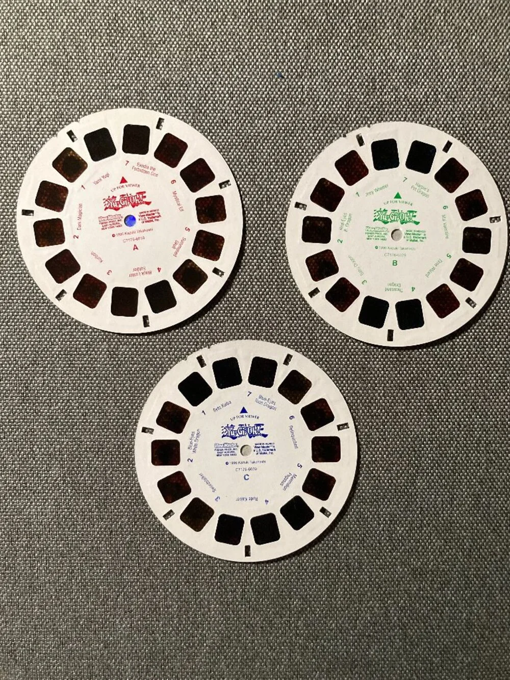 Yu-Gi-Oh! 1996 3D View-Master- 3 Reels and Case